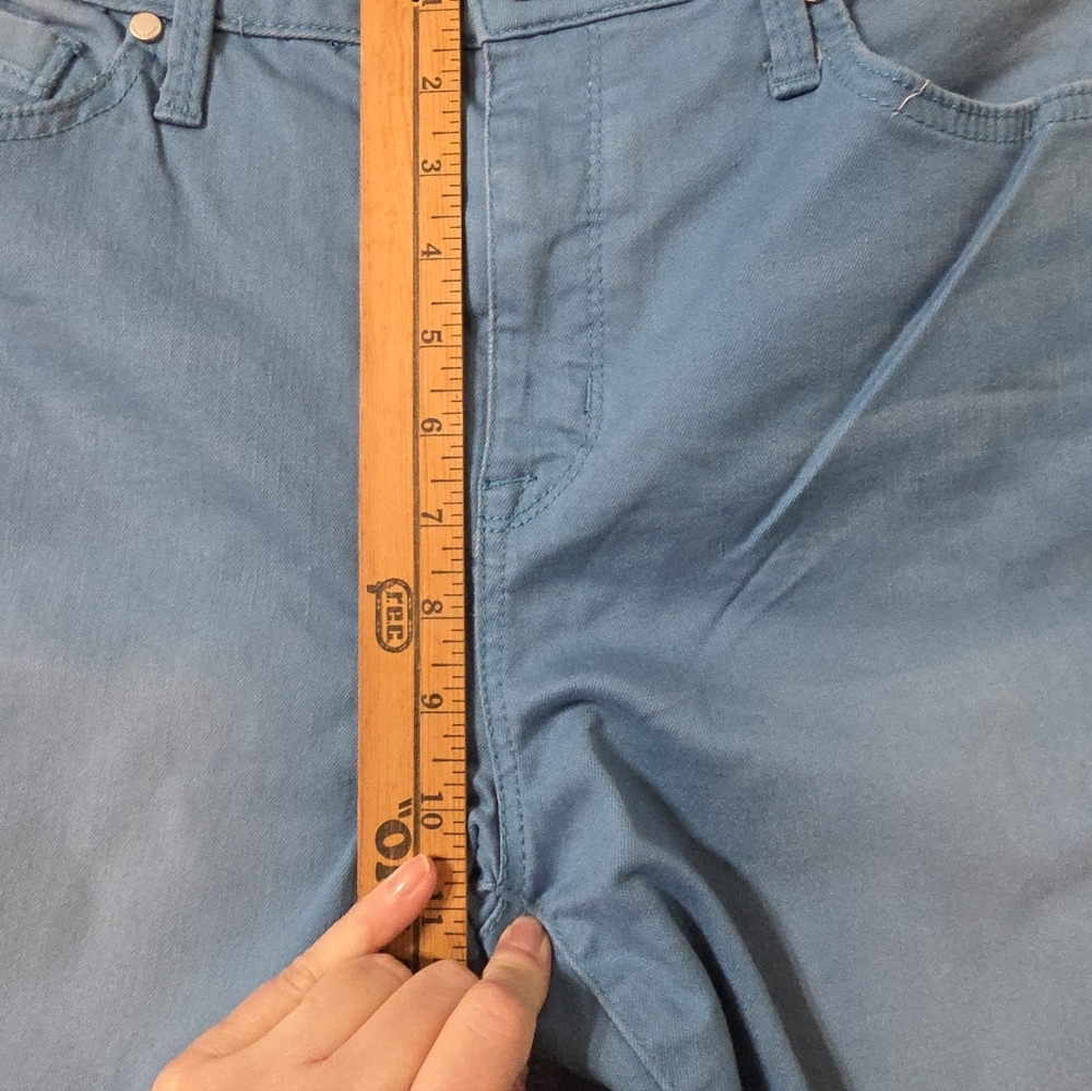Seven7 Pants Women's 16 Peacock Blue Mid Rise Ankle Skinny Release Hem - Picture 7 of 11